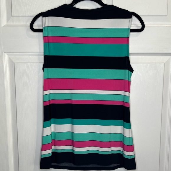 NWOT - Nine West Women's Plus Draped Cowl Neck Stripe Top - Size Medium - Picture 6 of 6